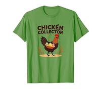 Recolector de Pollos Divertido Amante de la Granja recolector de Huevos de Gallo Camiseta, Hombre, Hierba, XXL