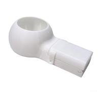 Recolector de polvo de taladro de 126 x 40 mm, cuenco de recogida de polvo para una captura eficiente de desechos con guía integrada e interfaz de botella de agua, rojo y blanco (blanco)