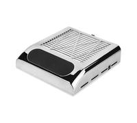 Recolector de polvo uñas 120W, herramientas máquina manicura, aspiradora potente con ventilador Extractor filtro Para salón y hogar(858-8-silvery-EU)