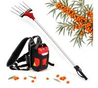 Recolector Eléctrico de Olivas 250W/800W, Pértiga 175-270 cm, Café y Nueces | Peine de Acero al Carbono, Doble Velocidad para Frutos Duros, Bolsa de Transporte Incluida, Apto para Goji y Bayas
