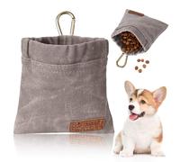 Recompensa de entrenamiento portátil para mascotas, incluye clicker para perros y silbato silencioso, bolsa de lona impermeable con cierre a
