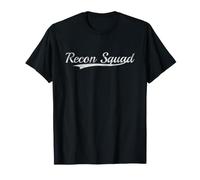 Recon Squad Distressed Varsity Classic Retro Design Camiseta