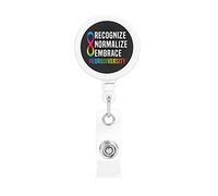 Reconocer normalizar abrazar neurodiversidad retráctil titular de la insignia carrete Clip titular de la tarjeta de identificación para enfermera estudiante trabajador de oficina