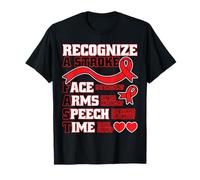 Reconocer un derrame cerebral Cara rápida Brazos Tiempo de habla Camiseta