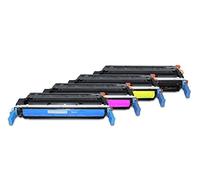 Reconstruido para HP color LaserJet 4650 DTN - C9720A - CE9723A - Toner conjunto negro, cian, Magenta, amarillo - Para aprox. 1 x 9.000 & 3 x 8.000 paginas (5% cobertura)