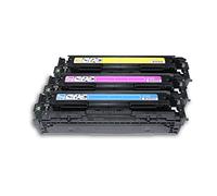 Reconstruido para HP color LaserJet CP 1516 N - 125A / CF373AM - Toner conjunto cian, Magenta, amarillo - Para aprox. 3 x 1.400 paginas (5% cobertura)