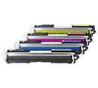 Reconstruido para HP color LaserJet Pro CP 1025 nw - CE310A - CE313A - Toner conjunto negro, cian, Magenta, amarillo - Para aprox. 1 x 1.200 & 3 x 1.000 paginas (5% cobertura)