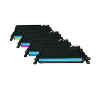 Reconstruido para Samsung CLP-660 N Toner conjunto negro, cian, Magenta, amarillo - CLP-660B - Para aprox. 1 x 5.500 & 3 x 5.000 paginas (5% cobertura)