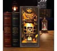 RecontraMago Book Nook 3D de Madera con Luces LED Maqueta DIY para Adultos y Niños - Miniatura Decorativa para Estantería Biblioteca - Kit Manualidades Adultos Regalo Navidad Reyes (ASTRONOMIA)