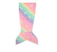 RecontraMago Manta Cola de Sirena Brilla Oscuridad para Niñas - Manta Infantil Suave y Calentita con Diseño Arcoíris/Sirena Premium Cumpleaños Navidad Reyes Suave para Sofá y Cama (Unicornio)