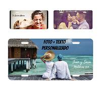 RecontraMago Matriculas Decorativas Personalizadas - Placas Decorativas Personalizada con tu Foto Nombre y Texto Que Quieras - 30.6 x 15.4 cm High dpi Impresión -
