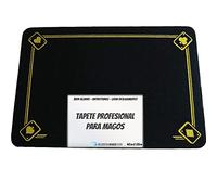 RecontraMago Tapete Profesional para Magia - Especial para Magos - Trucos con Cartas - Excelente Deslizamiento - Gran Agarre Bicycle Adultos Niños (Dibujos Dorados)