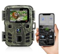 RecorCam Cámara de Caza WiFi 24MP 1296P con App Bluetooth, Camara Fototrampeo Nocturna con 850nm IR LED, Camara Caza IP66 Impermeable con Tarjeta de Memoria de 32GB, para la Vigilancia de la Fauna