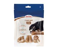 Record 3 mini huesos para perros. Huesos para perros de piel de vacuno. Masticación para Perros, paquete de 3 unidades en blíster resellable. Tamaño XS 11 cm de largo y 45 g de peso cada uno, para perros pequeños.