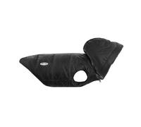 Record - Abrigo Dogmar para Perros, Impermeable para Perros de Estilo Sobrio y Refinado con Bandas Reflectantes, Cierre Ajustable y Agujero para Correa | Negro, L