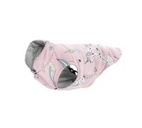 Record - Abrigo Impermeable para Perros Unicorn con elásticos para Patas traseras y Orificio para Correa. Ideal para Cualquier Clima | Rosa, 4XS