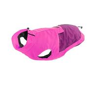 Record - Abrigo Impermeable y Cortavientos para Perros, cómodo, con elásticos para Patas y adherencia de Cuello Ajustable | M, Fucsia, Longitud de la Espalda 40 cm