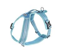 Record - Arnés para Perros Action Alpes - Color Azul - Talla M - Material: Nylon Trenzado con Bandas Reflectantes 3M ScotchLite - Circunferencia 60-72 cm