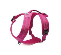 Record - Arnés para Perros Action Alpes - Color Fucsia - Talla S - Material: Nylon Trenzado con Bandas Reflectantes 3M ScotchLite - Circunferencia 48-57 cm