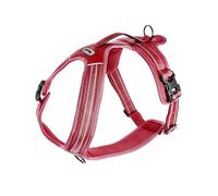 Record - Arnés para Perros Action Alpes - Color Rojo - Talla XS - Material: Nylon Trenzado con Bandas Reflectantes 3M ScotchLite - Circunferencia 43-49 cm