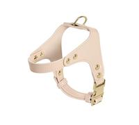 Record - Arnés para Perros London de Suave Piel sintética - Talla XS - Circunferencia 23,5-31 cm - Color Rosa - Práctico Anillo de Enganche y Clip de Metal