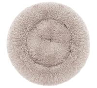 Record Cama Redonda Batuffolo para Perros y Gatos, Material de Felpa Suave, Base Antideslizante, Impermeable y Lavable, Color Gris, tamaño 90 x 25 cm