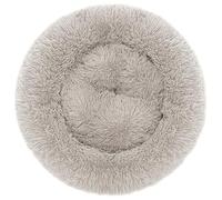 Record - Caseta con Forma de rosquilla para Perros y Gatos. Cama para Animales con Base Antideslizante, Impermeable y Lavable. Cojín Redondo de 70 x 25 cm de diámetro, Color Beige Oscuro