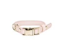 Record - Collar para Perros London - Fabricado en Piel sintética - con Hebilla de Metal y Anillo de Enganche de Metal - Talla XXS - 1,5 cm - Circunferencia 22-30 cm - Color Rosa