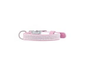 Record - Collar para Perros y Gatos Paris - Hecho de Suave Piel sintética - Acabado con pedrería - Talla XS - 1,5 cm - Circunferencia 28-38 cm - Color Rosa