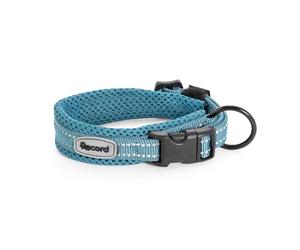 Record - Collar Perro Andes - Fabricado en Nylon Resistente - Detalles Reflectantes - Clip de Cierre de plástico - Color Azul - Talla L - 2 cm - Circunferencia 45-50 cm