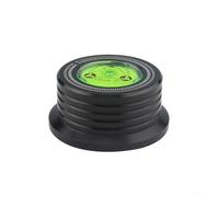 Record for Stabilizer - Abrazadera giratoria de 266 g con nivel de burbuja para vinilo LP - Peso de aleación de aluminio que reduce la vibración, eje de 7 mm (negro 60 Hz)
