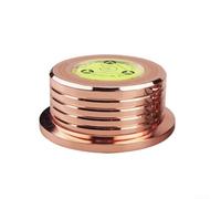 Record for Stabilizer - Abrazadera giratoria de 266 g con nivel de burbuja para vinilo LP - Peso de aleación de aluminio que reduce la vibración, eje de 7 mm (oro 60 Hz)