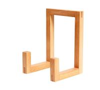 Record Holder Stand, Classic Solid Wood, Album Display Stand with Sturdy Design, Vinyl Organizer with Natural Finish, Music Room Accessory, for Bedroom Collection Player New Year Holiday Party
