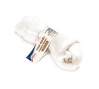 Record huesos para perros nudados. Huesos para perros de piel de vacuno. Masticativos para perros - Paquete de 1 pieza de hueso de piel nudada blanca. Mediano: 20 cm de largo y 160 g de peso, para perros medianos.