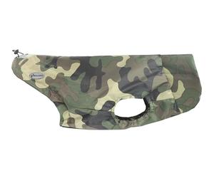Record - Impermeable de Bolsillo para Perros Pollock. Plegable con Bandas Reflectantes y elásticos Ajustables para Patas. Abrigo con Cierre de Velcro para una Comodidad óptima | Verde, XL