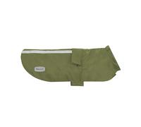 Record - Impermeable para Perros Giger. Plegable con Interior Transpirable de Malla, Bandas Reflectantes y elásticos Ajustables para Patas traseras - Cómodo y Seguro para Cada Paseo | Verde, 2XS