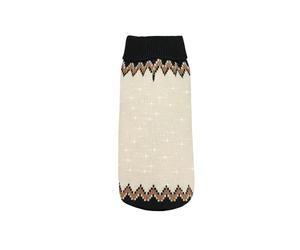 Record - Jersey para Perros Marzipan de Cuello Alto, Longitud de la Espalda 50 cm. Jersey cálido para Perros con la Trama de Efecto metálico para una Comodidad óptima y un Estilo Elegante | Beige, XL