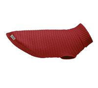 Record - Jersey para Perros Modelo otoño. Suéter cálido de Cuello Alto, Orificio para Correa y Trabillas para Las Patas traseras | Rojo, XL - Longitud de Espalda 50 cm