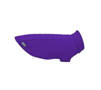 Record - Jersey para Perros Willy. Suéter de Cuello Alto, Estampado Trenzado, Agujero para Correa y pasamanos elástico. | Morado, 3XS - Longitud de Espalda 20 cm