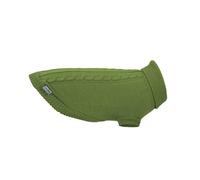 Record - Jersey para Perros Willy. Suéter de Cuello Alto, Estampado Trenzado, Agujero para Correa y pasamanos elástico. | Verde, 3XS - Longitud de Espalda 20 cm