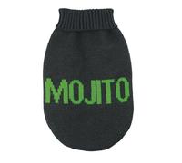 Record - Jersey para Perros y cócteles. Suéter para Perros Suave con Cuello Alto con pasamanos elástico, Bordado con Texto Mojito | XS, Longitud de la Espalda 30 cm