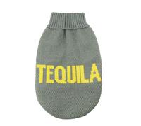 Record - Jersey para Perros y cócteles. Suéter para Perros Suave con Cuello Alto con pasamanos elástico, Bordado con Texto Tequila | XS, Longitud de la Espalda 30 cm