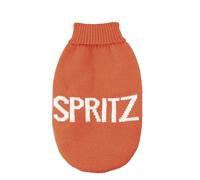 Record - Jersey para Perros y cócteles. Suéter para Perros Suave con Cuello Alto con pasamanos elástico, Bordado con Texto «Spritz», Talla S, Longitud de Espalda de 35 cm