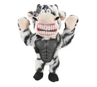 Record - Juego para Perros de Peluche musculoso con Squeaker y sección Dura para Limpieza Dental - Estimula el interés y resiste mordeduras intensas | Cebra, 25 cm
