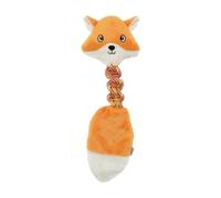 Record - Juguete Interactivo para Perros de Peluche con Cuerda elástica Elastic Friends. Juego de agarrar, Tirar y Masticar tamaños | Zorro, 44 cm