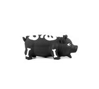 Record - Juguete para Perros de látex con Esqueleto Horror, Cerdo Esqueleto - Juguete Interactivo para Animales - Material Resistente - Color Negro - Tamaño: 22 cm