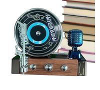 Record Player Air Fairsener Car, Refrigeradores de aire de coche para mujer,Reproductor de discos de agarre de aire - Rotación de 360 grados Cool Creative Style Retro Aromatherapy Decoración para el