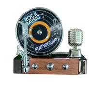 Record Player Air Frewisier Car Carref/Repelente De Aire Del Coche | Decoración De Aromaterapia Retro Creativa De Energía Solar Para Uso Automotriz