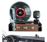 Record Player Car Air Freshener, Solar-Powered Aromatherapy Decoration, Retro Scent Dispenser, Long-Lasting Fragrance and Compact Design, 3.94x3.74x3.15 Inches, for Automotive Use
