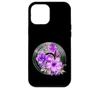 Record Player LP Music Themed Pressed Flower Purple Floral Carcasa para iPhone 12 Pro MAX